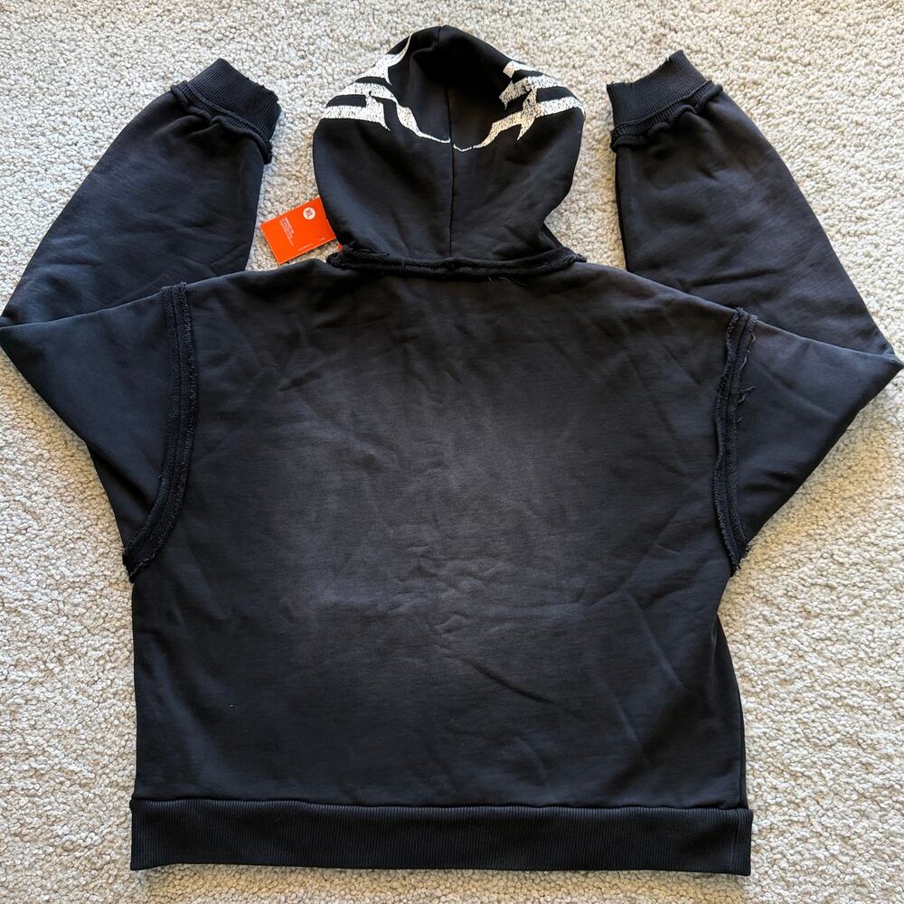 Men's YoungLA 5024 DECONSTRUCTED TERRY HOODIES(SOLD OUT), XL, NWT, BlackWash - Picture 3 of 8